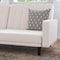 Flash Furniture Stone Faux Linen Split Back Futon Sofa-Wooden Legs HC-1060-STONE-GG - alternate 7